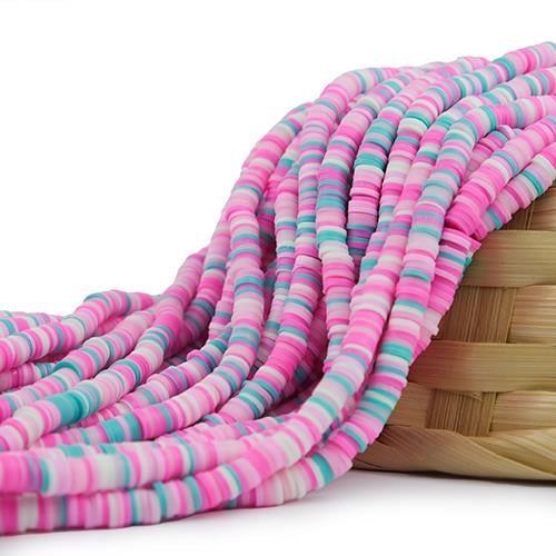 Fimo Boncuk Dizisi 6 mm | Karışık Renk Model-01