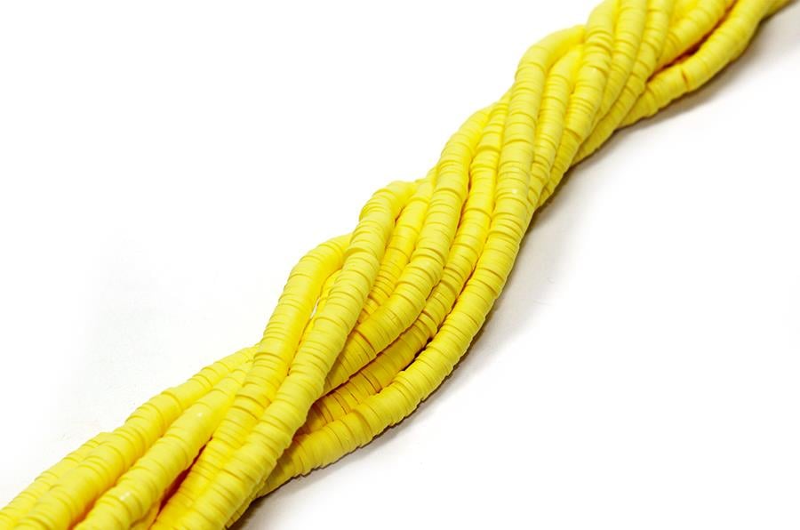 Fimo Boncuk Dizisi 6 mm | Sarı
