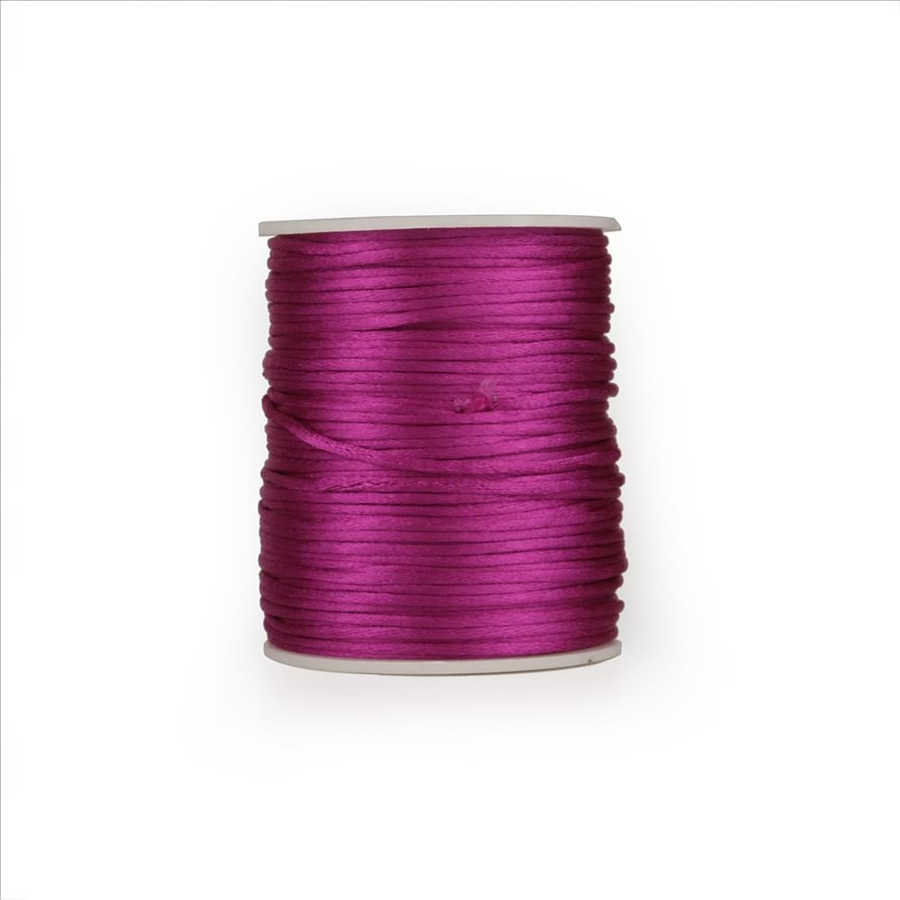 Floş İp Bileklik İpi Sıçan Kuyruğu Takı ve Aksesuar İpi Fuşya Renk  