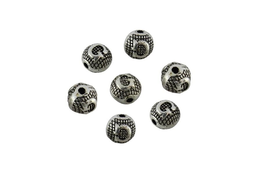 G Harfli Metal Yuvarlak Boncuk