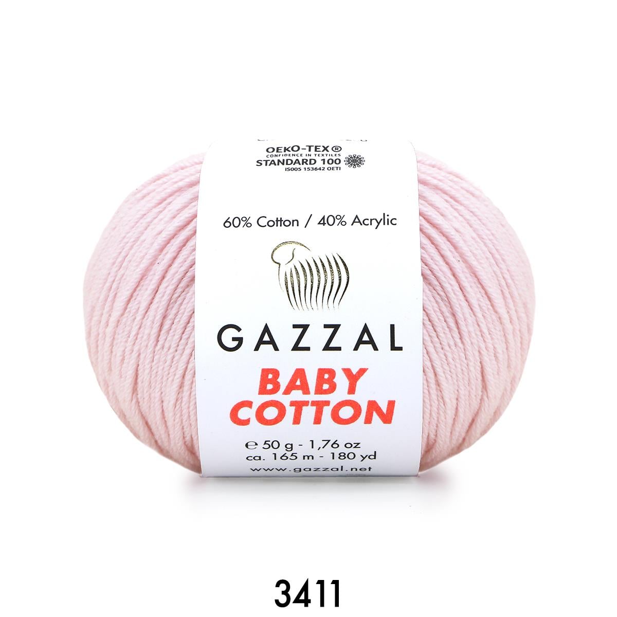 Gazzal Baby Cotton Açık Pembe Bebek Yünü-3411