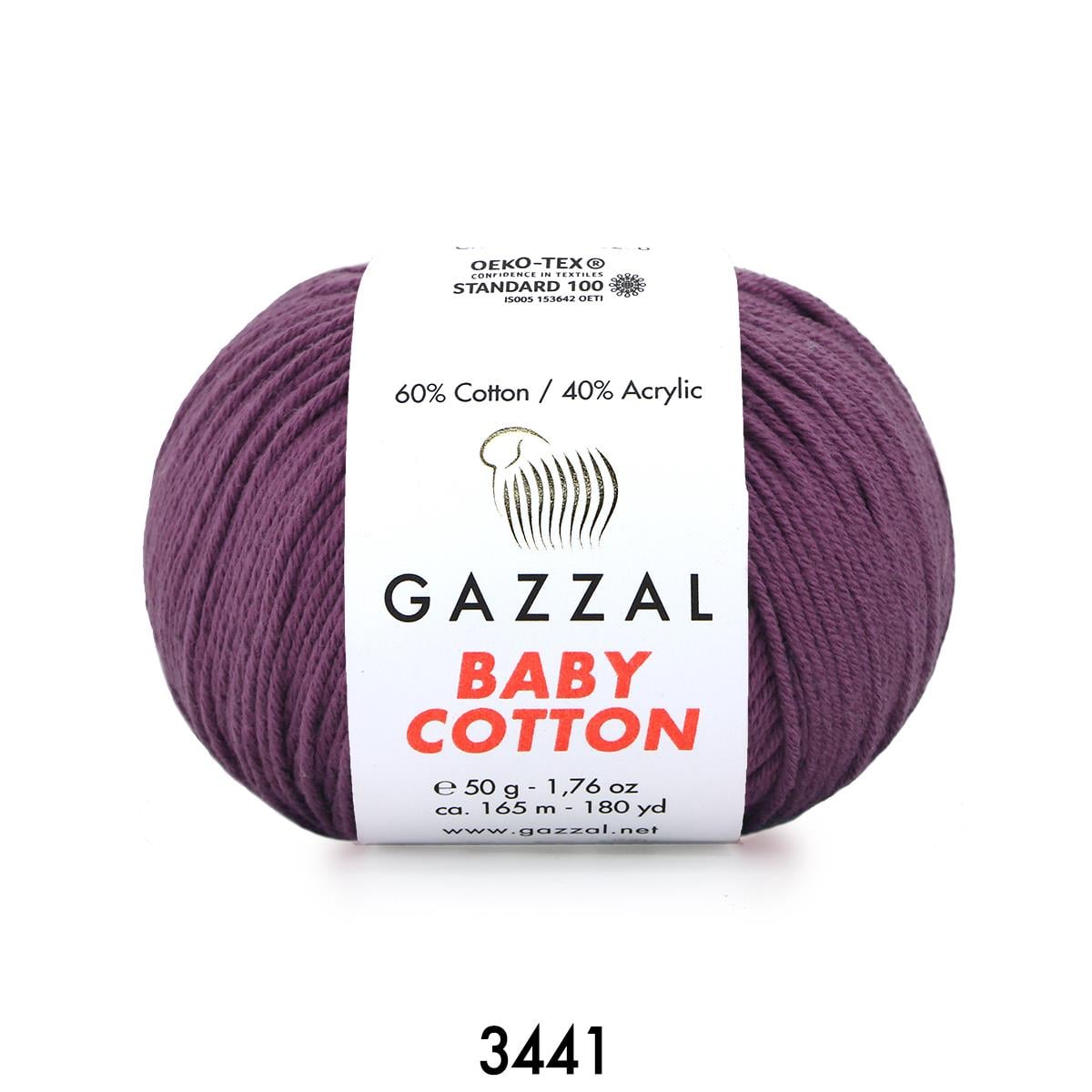 Gazzal Baby Cotton Mürdüm Bebek Yünü-3441