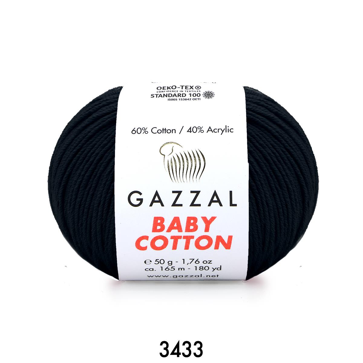 Gazzal Baby Cotton Siyah Bebek Yünü-3433