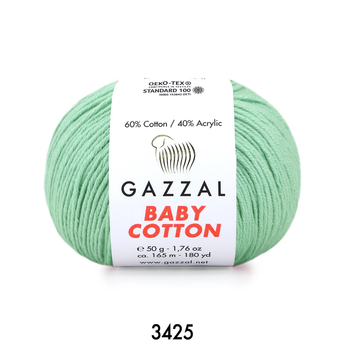Gazzal Baby Cotton Su Yeşili Bebek Yünü-3425