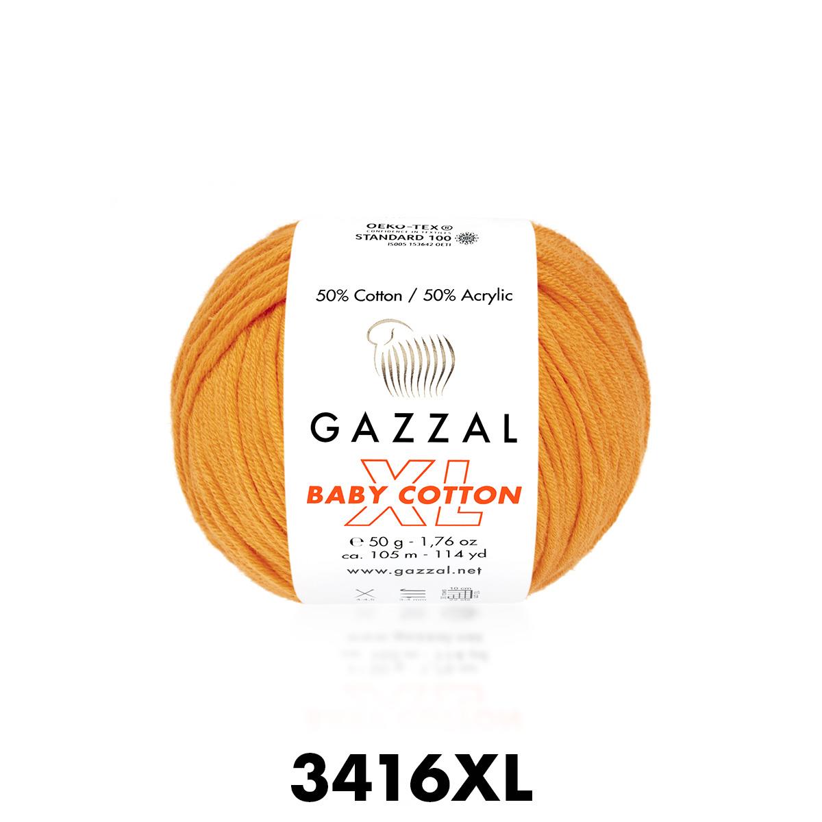 Gazzal Baby Cotton XL Açık Turuncu Bebek Yünü-3416XL