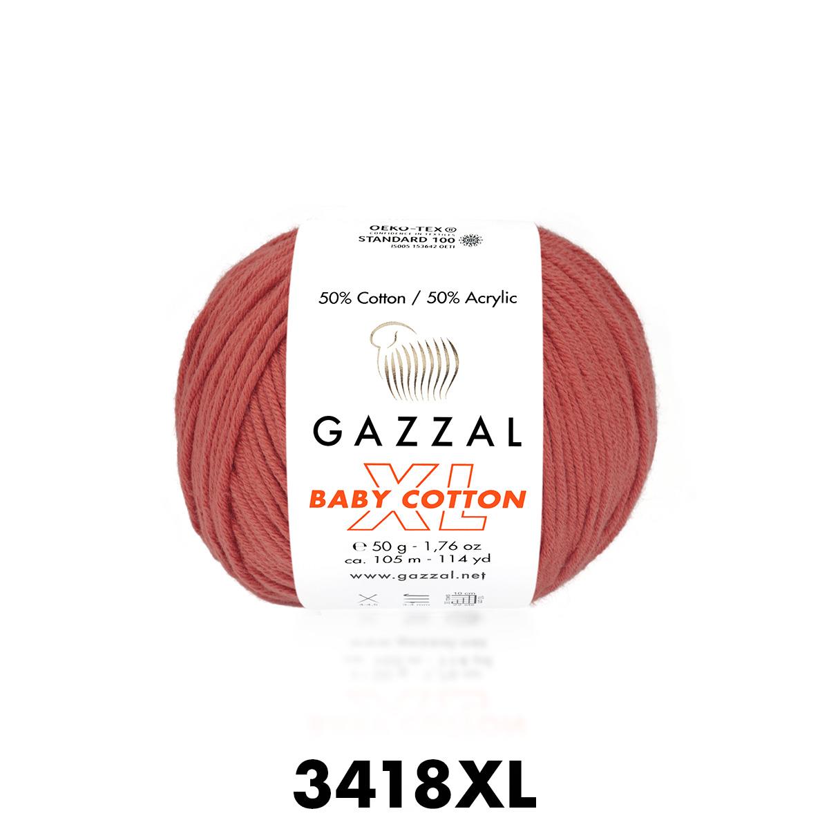 Gazzal Baby Cotton XL Kırmızı Bebek Yünü-3418XL