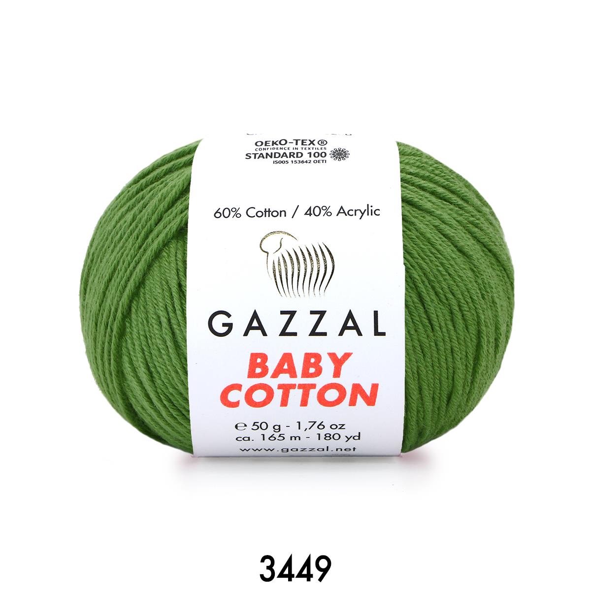 Gazzal Baby Cotton Yeşil Bebek Yünü-3449