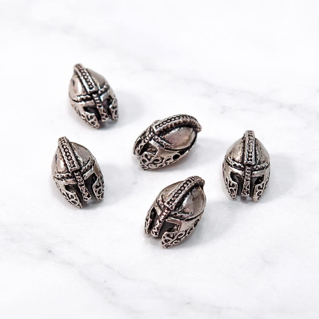 Gladiator Simgeli Aparat Gümüş Renk Miğfer Figürlü Takı Aparatı 2 Adet