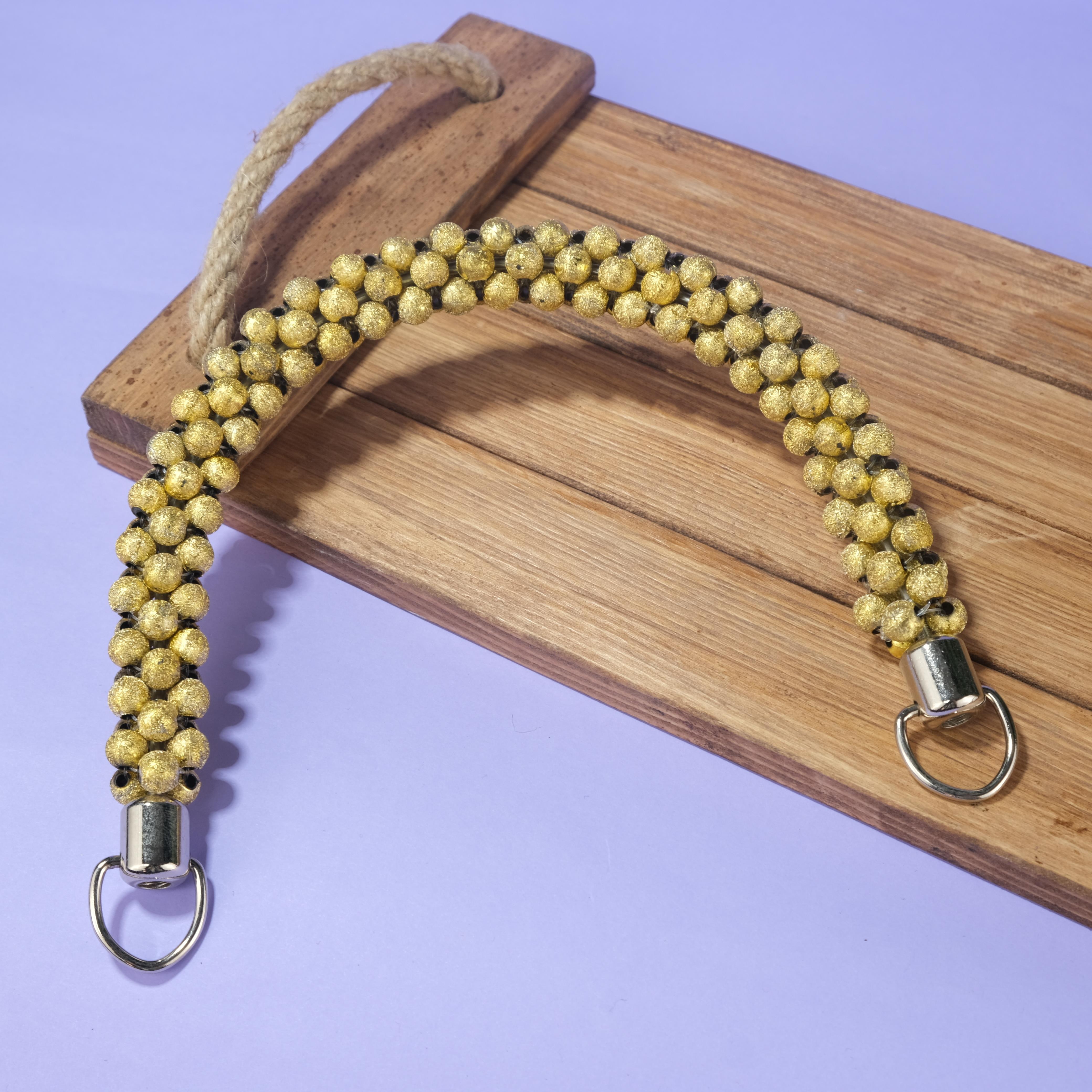 Gold Plastik Boncuklu Çanta Sapı