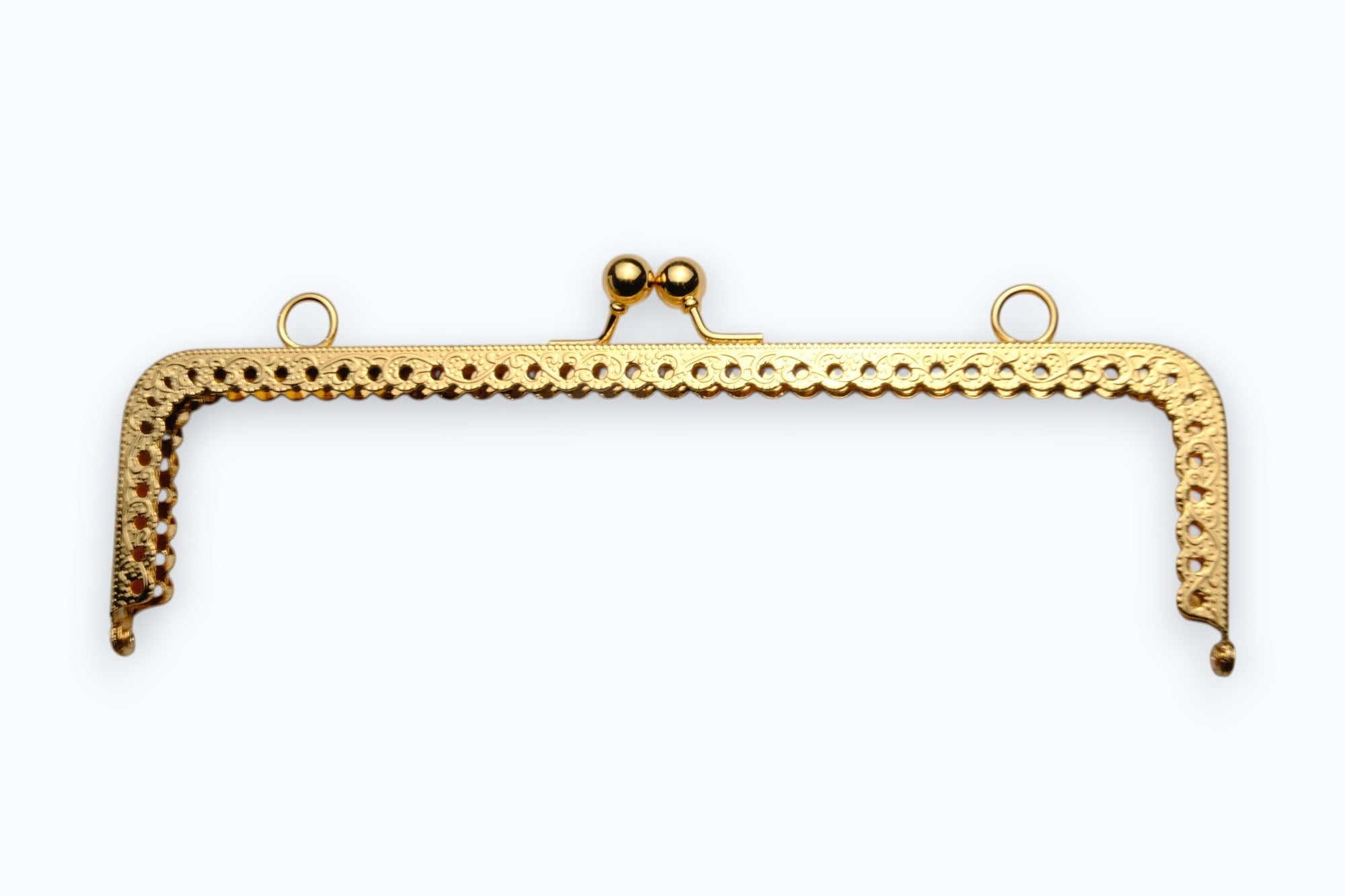 Gold Renkli Köşeli Metal Çanta ve Cüzdan Klipsi18 cm