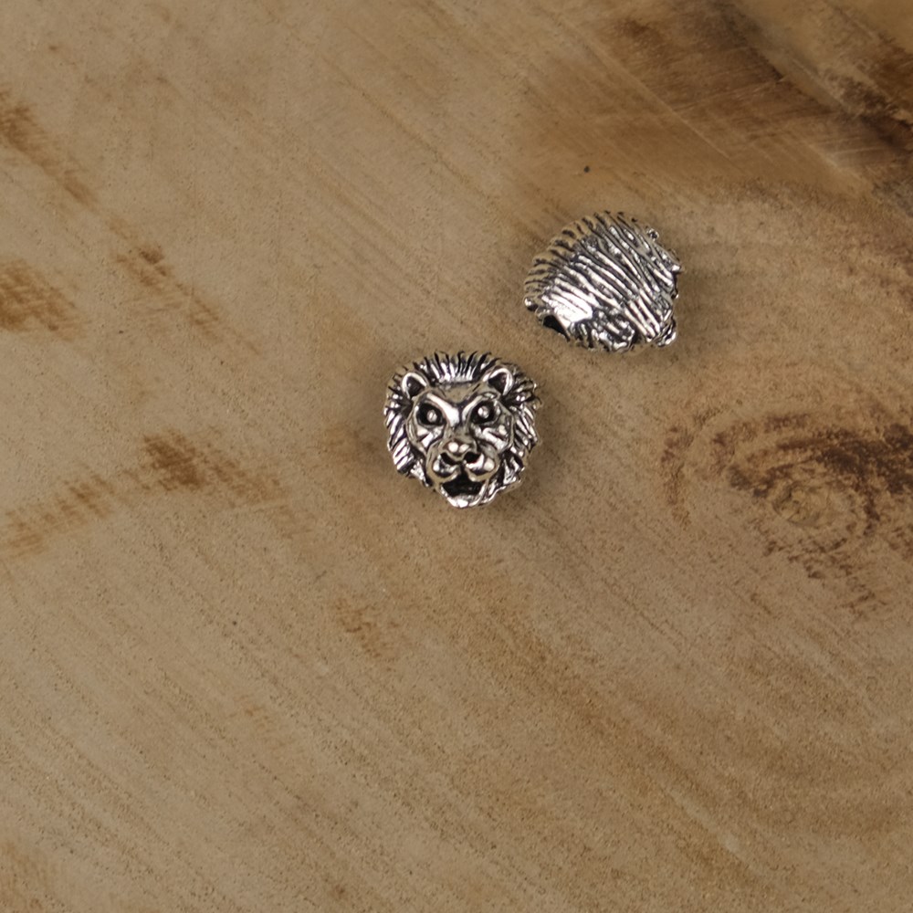 Gümüş Rengi Metal Aslan Figür Ara Aparat Charm Bileklik Aparatı