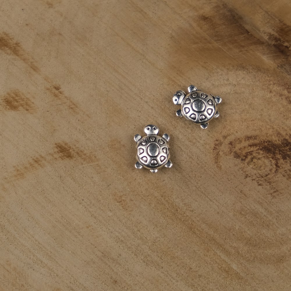 Gümüş Rengi Metal Kaplumbağa Figür Ara Aparat Kolye ve Bileklik Aparatı 3 Adet