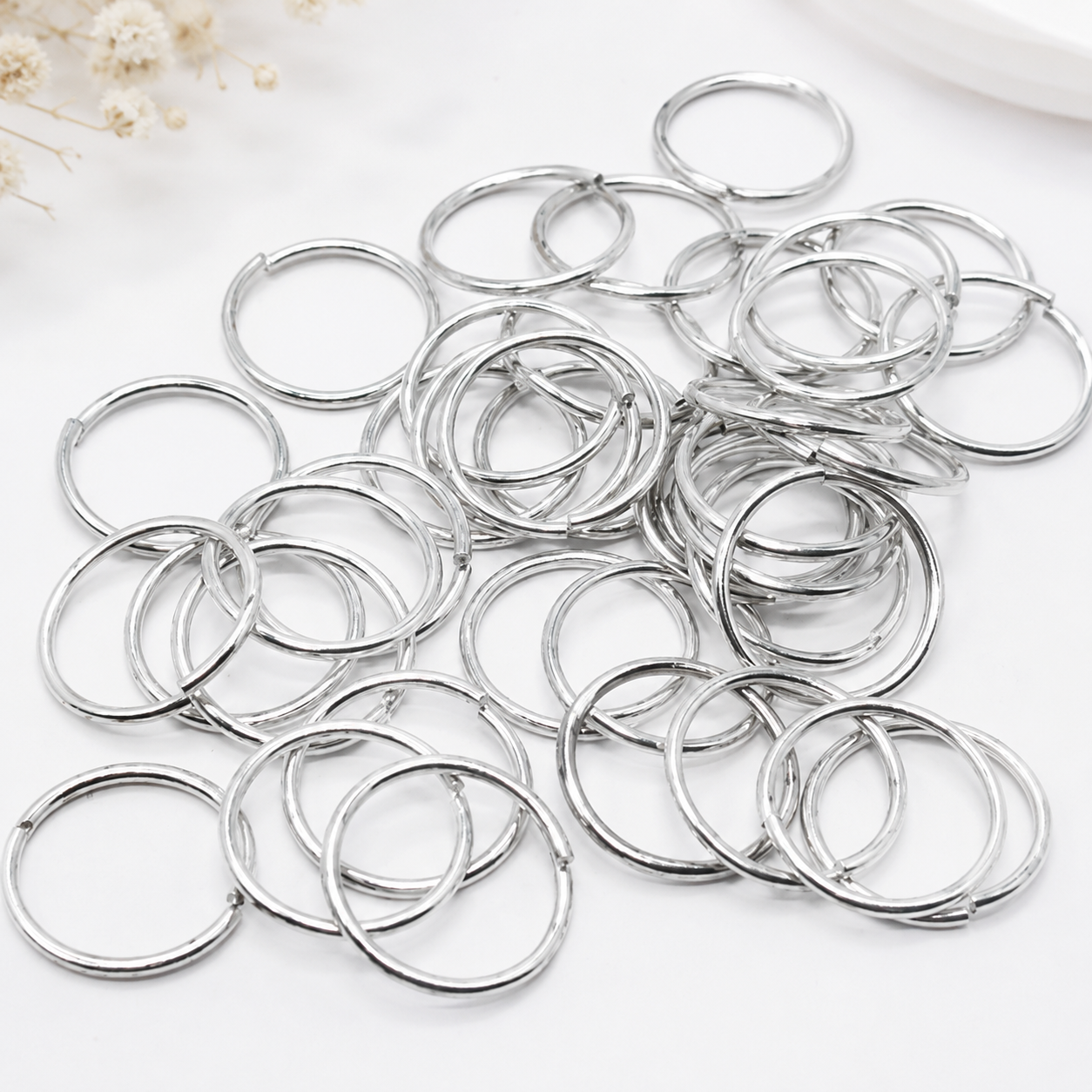 Gümüş Renk Metal Halka – 10 Gr 12 mm