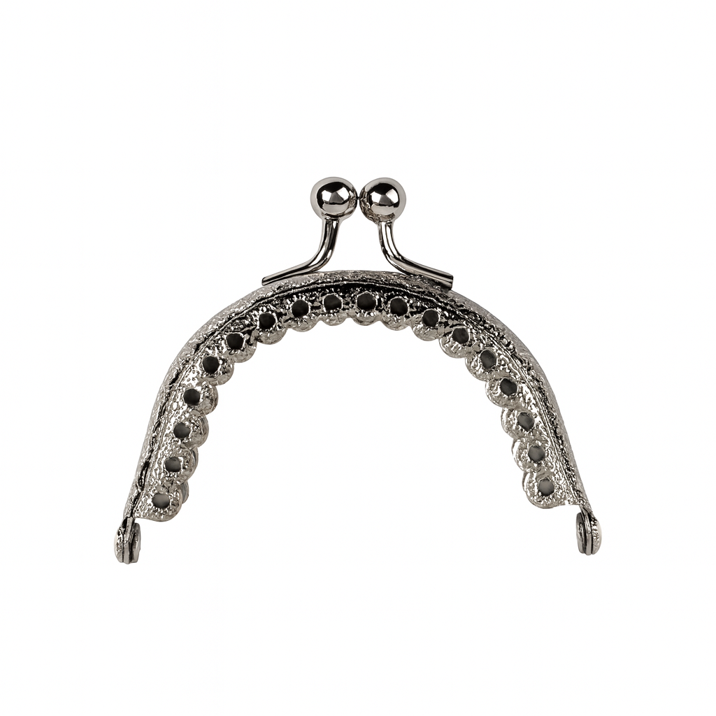 Gümüş Renk Metal Oval Çanta ve Cüzdan Klipsi 6 cm