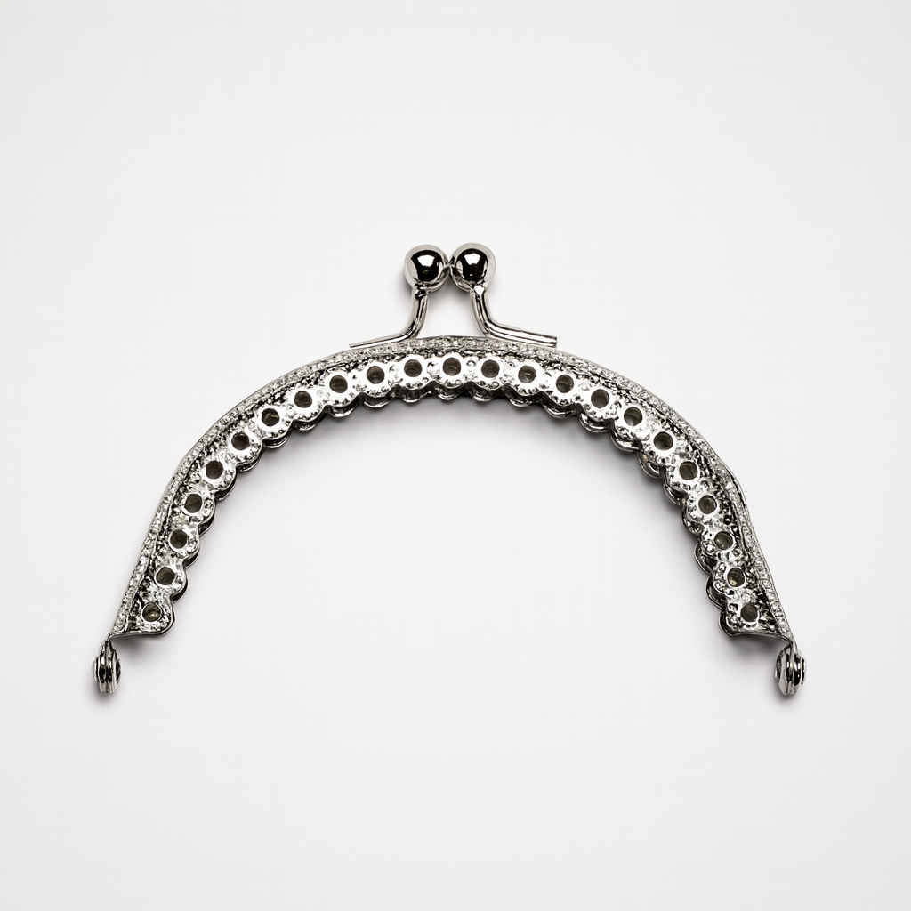 Gümüş Renk Metal Oval Çanta ve Cüzdan Klipsi 12 cm