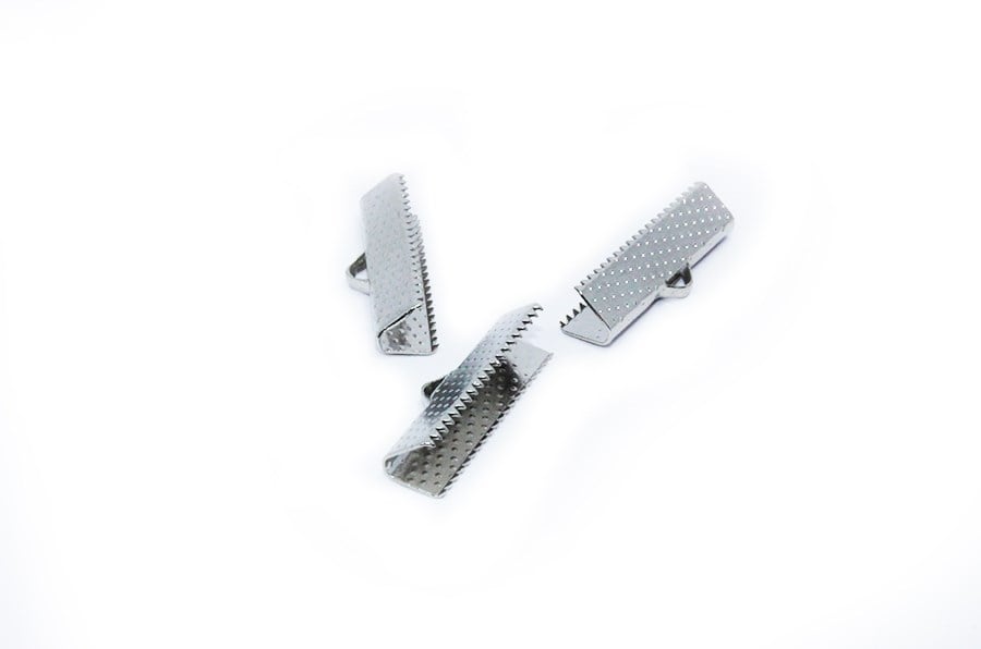 Gümüş Renkli Kurdela Kapama 20x5 mm 20 Adet