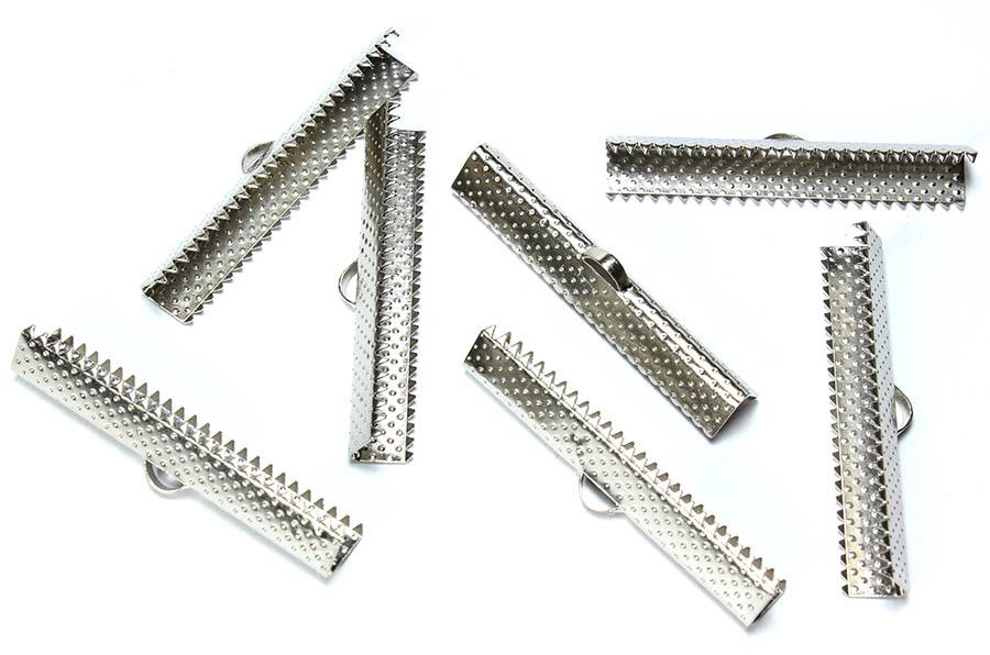 Gümüş Renkli Kurdela Kapama 40x5 mm 20 Adet