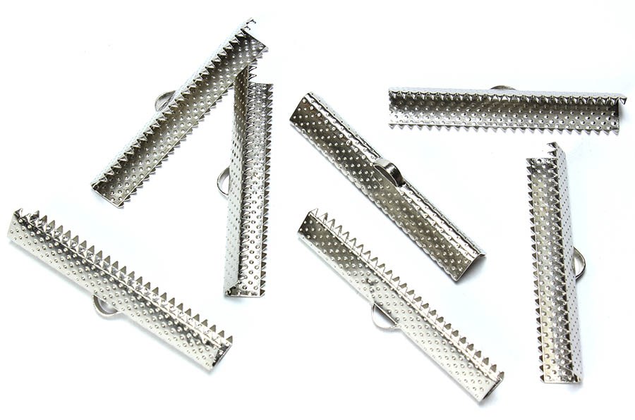 Gümüş Renkli Kurdele Kapama 40x5 mm 20 Adet