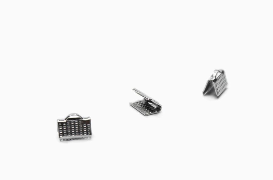 Gümüş Renkli Kurdele Kapama 8x5 mm 20 Adet