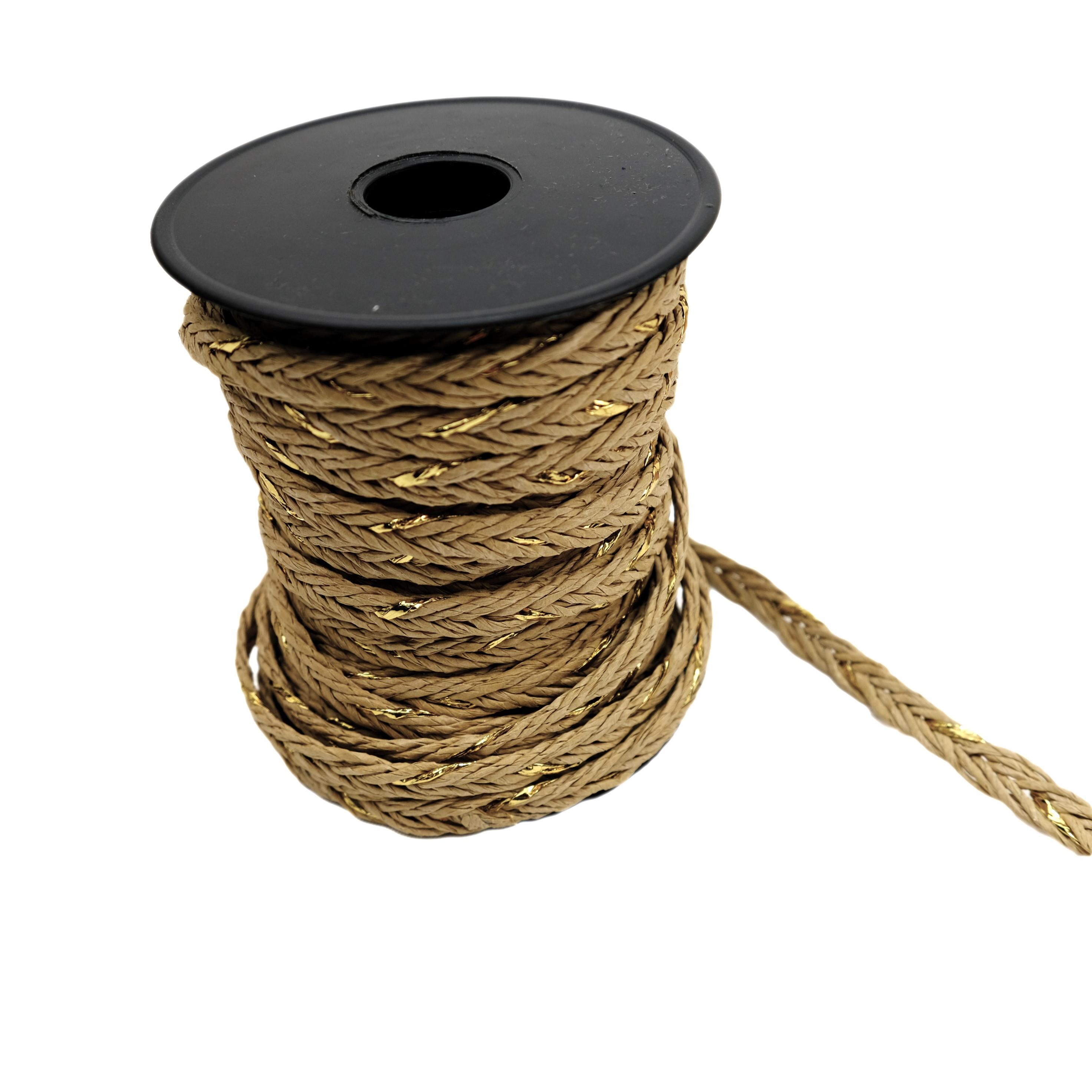 Hasır Örgü Şerit Simli Kağıt İp