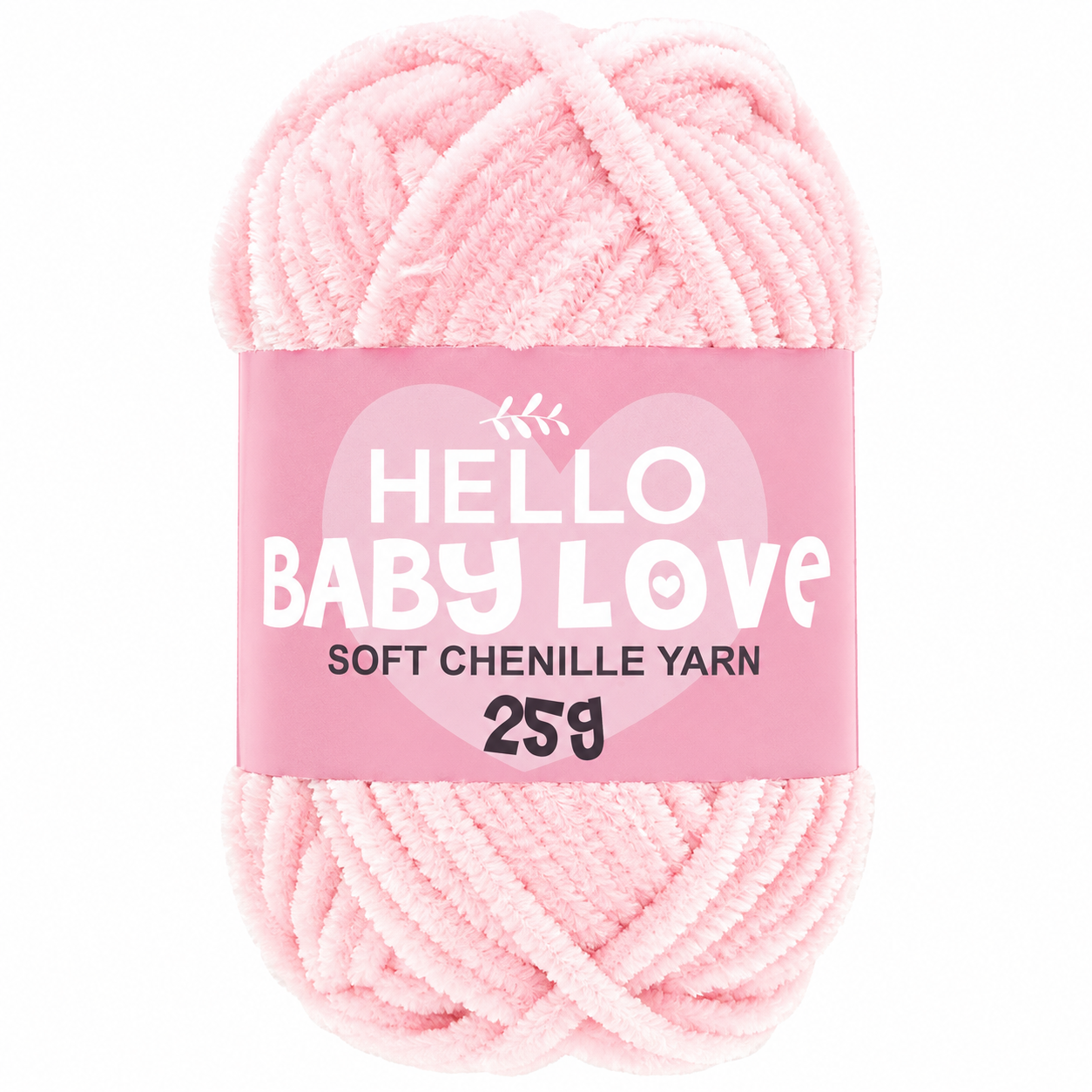 Hello Baby Love 25 Gr Şönil İplik 205 Pembe– Yumuşak Peluş Örgü Punch ve Amigurumi İpi