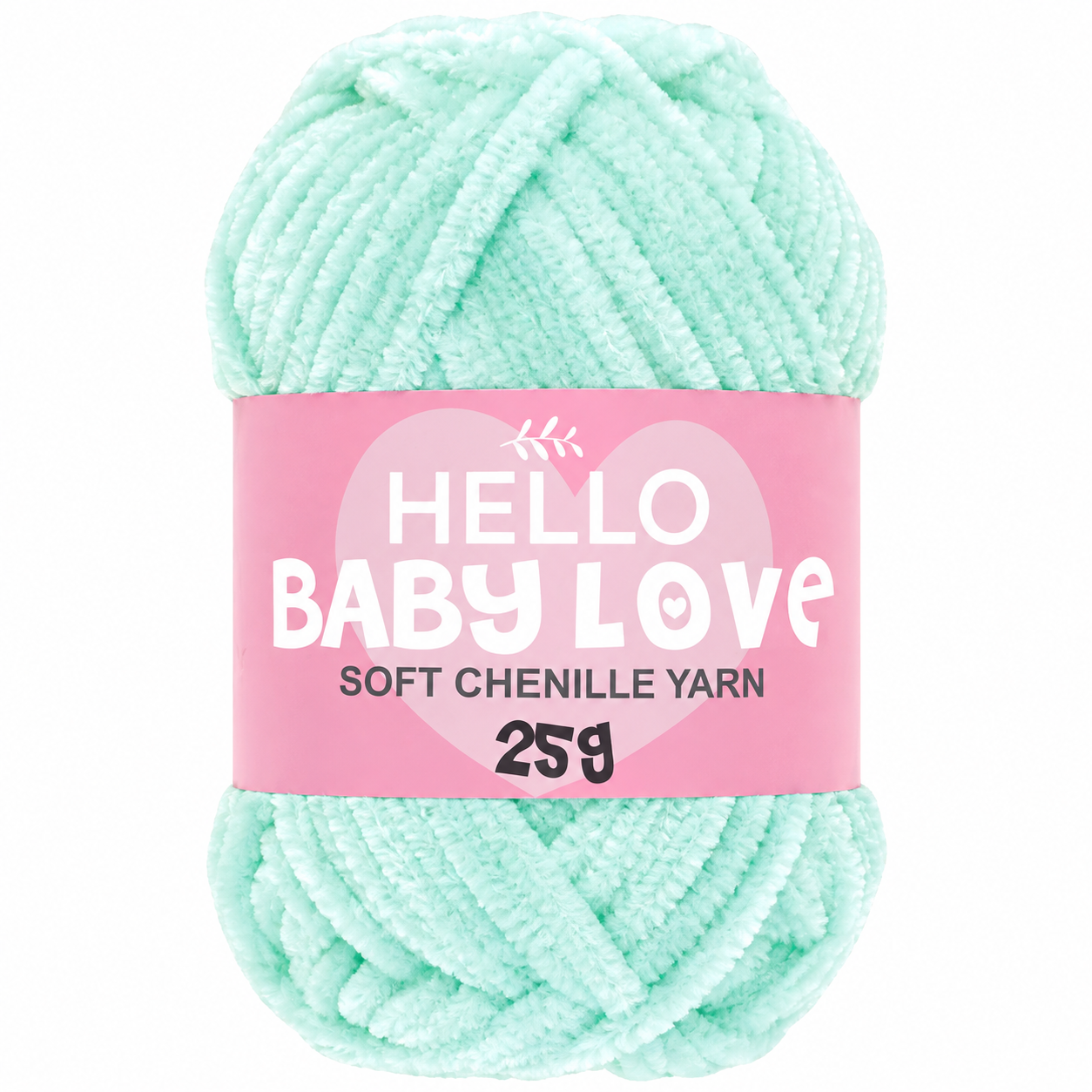Hello Baby Love 25 Gr Şönil İplik 211 Mint Yeşili – Yumuşak Peluş Örgü Punch ve Amigurumi İpi
