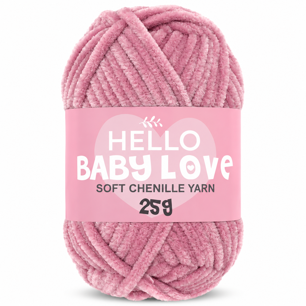 Hello Baby Love 25 Gr Şönil İplik 218 Gül Kurusu – Yumuşak Peluş Örgü Punch ve Amigurumi İpi