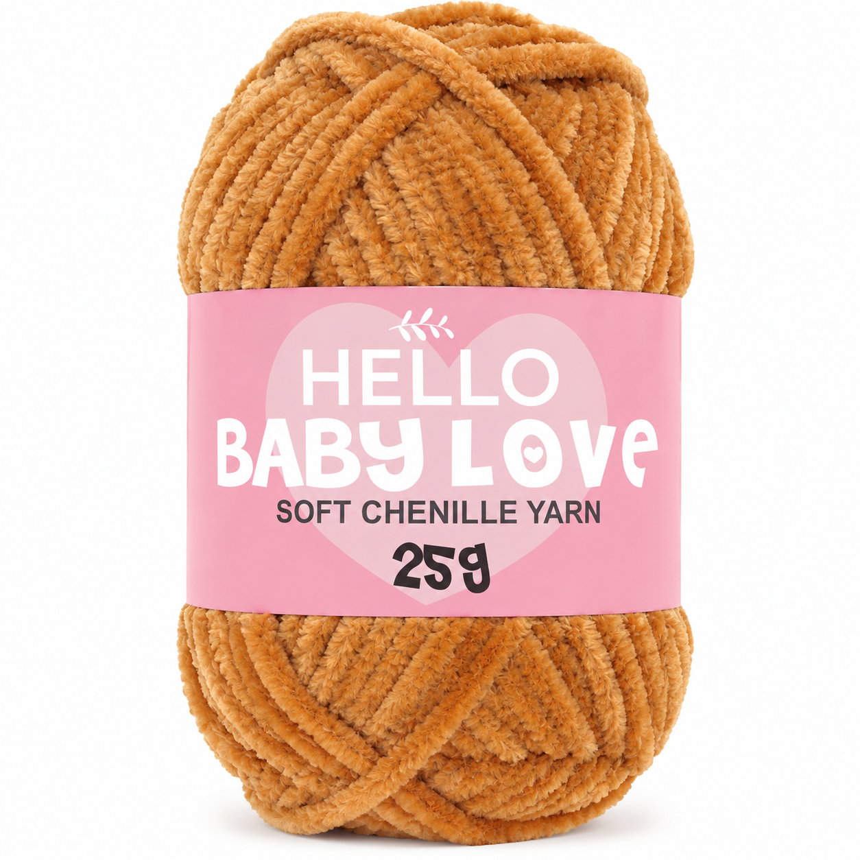 Hello Baby Love 25 Gr Şönil İplik 223 Karamel – Yumuşak Peluş Örgü Punch ve Amigurumi İpi