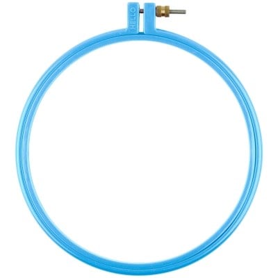 Hello Vidalı Plastik Kasnak Nakış Kasnağı 19 cm Mavi