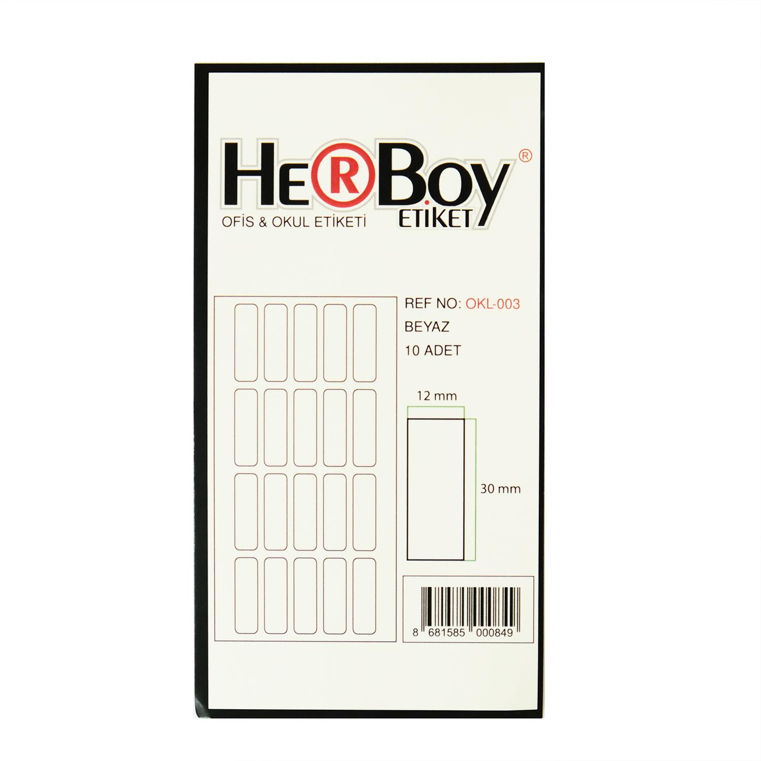 Herboy Tırnak Etiket 12 x 30 mm