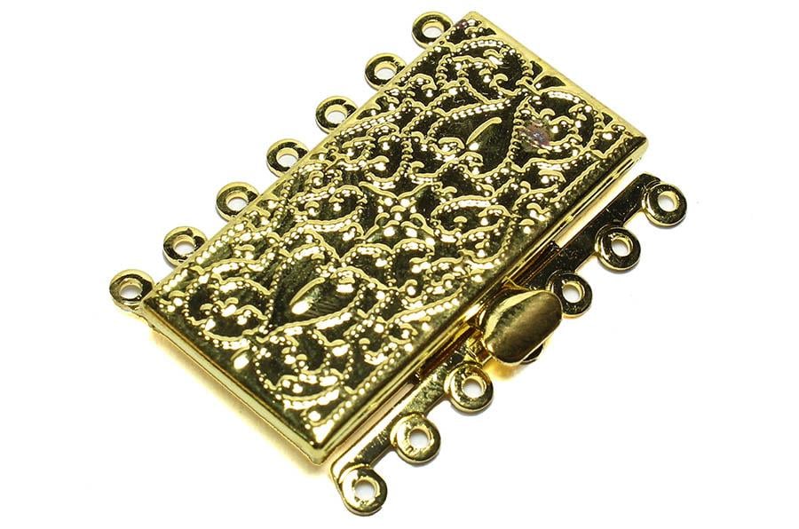 Kabartma İşlemeli Sarı Klips 02