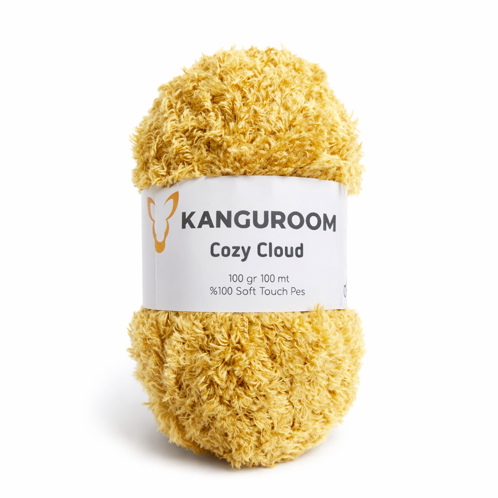 Kanguroom Cozy Cloud Peluş El Örgü İpi Bal Köpüğü CC08