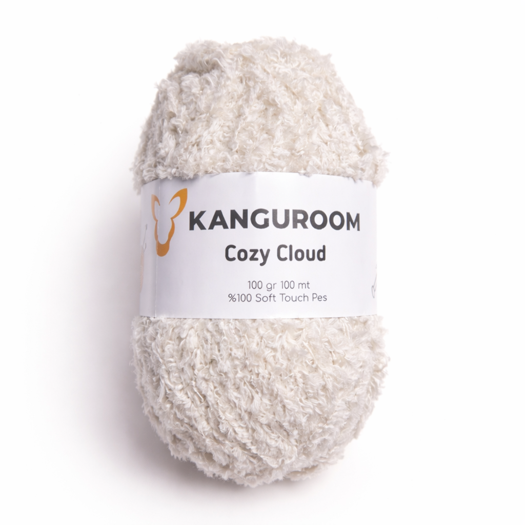 Kanguroom Cozy Cloud Peluş El Örgü İpi Ay Işığı CC10
