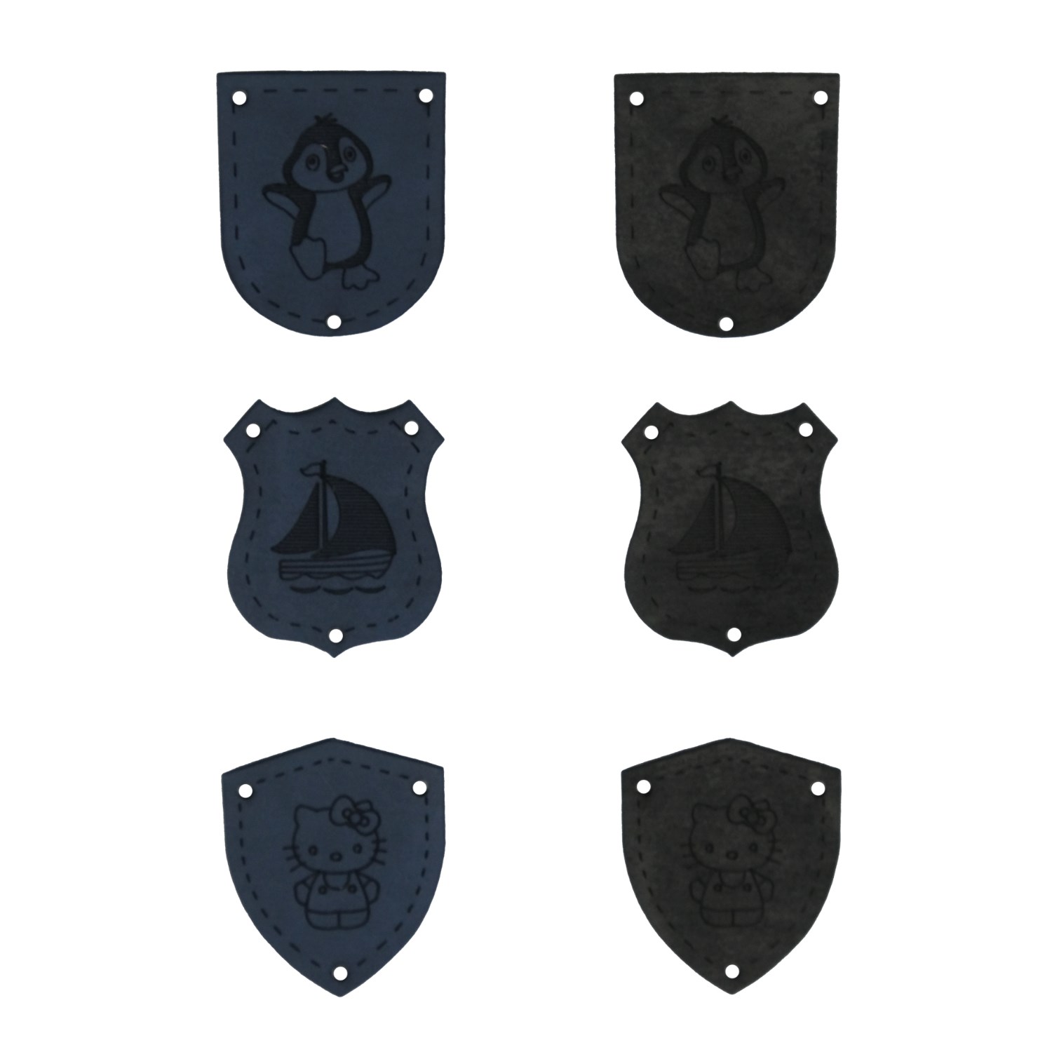 Karışık Desenli Deri Etiket-Arma Model 2