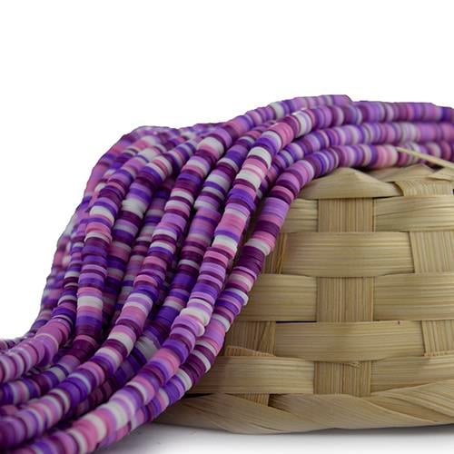 Karışık Renk Fimo Boncuk Dizisi 7 mm Model-04