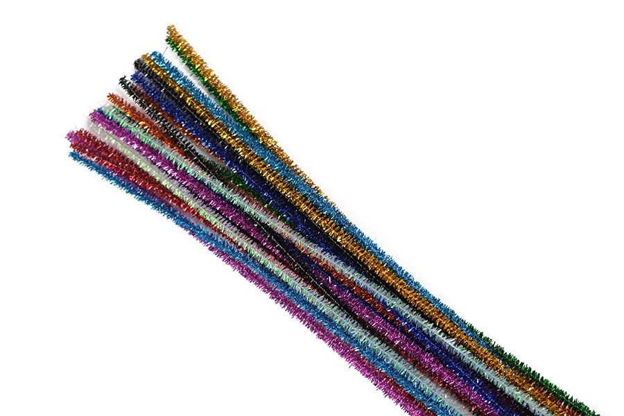 Karışık Renkli Simli Şönil 30 cm