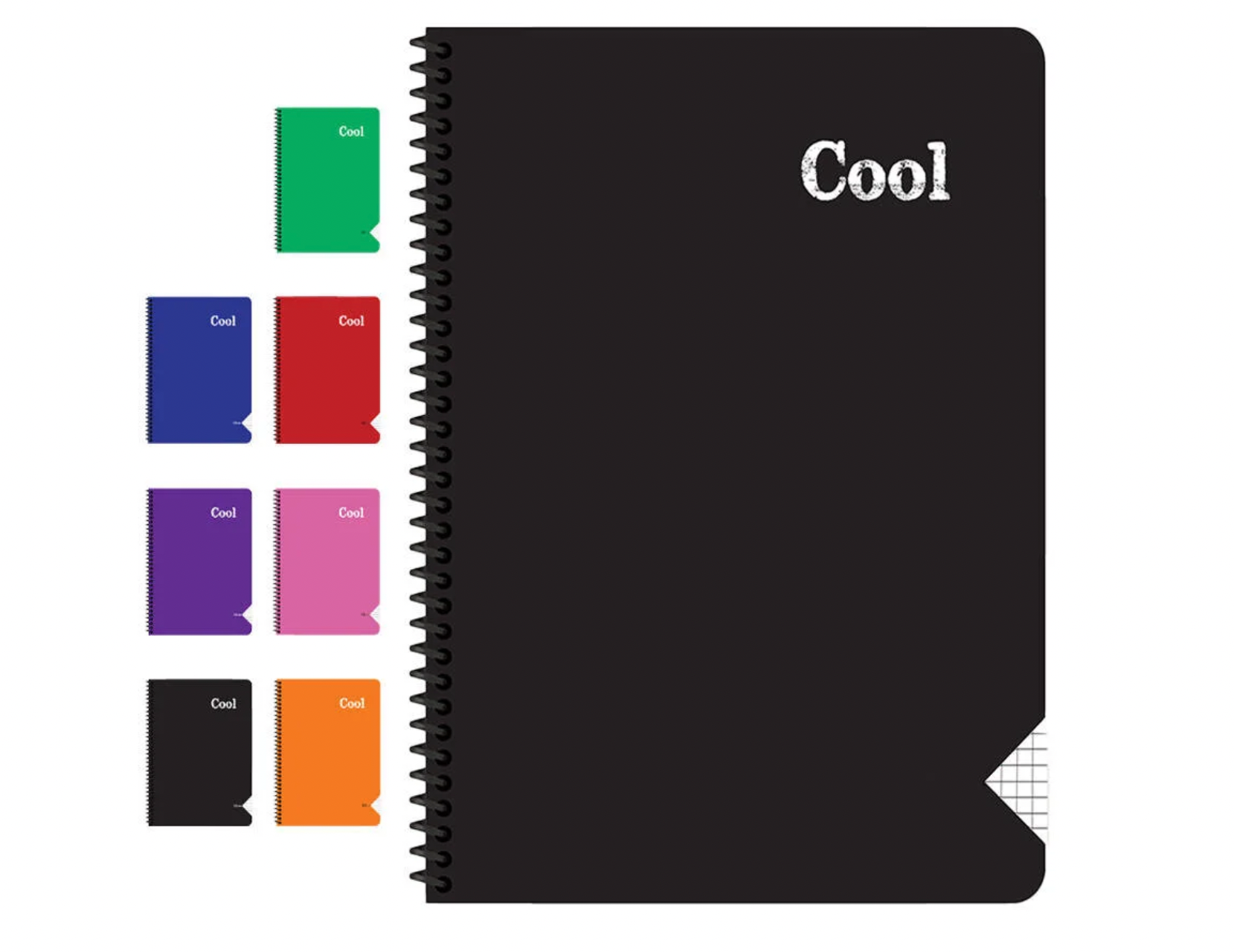 Keskin Color A4 72 Yp.Kareli PP Kp.Spiralli Cool Defter