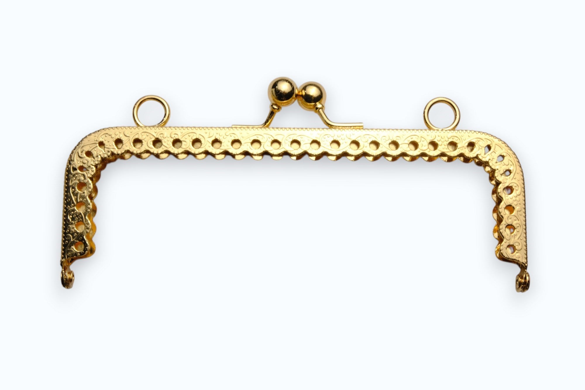 Köşeli Gold Renk Çanta ve Cüzdan Klipsi 14 cm