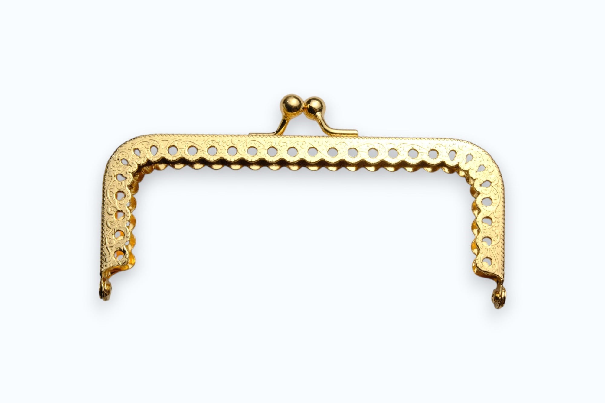 Köşeli Gold Renk Çanta ve Cüzdan Klipsi Küçük Boy 12 cm