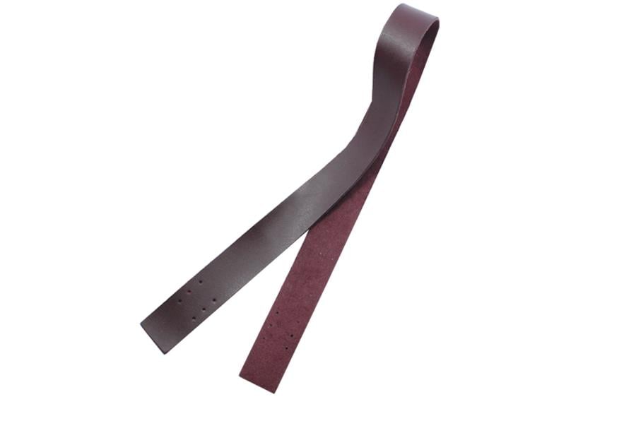 Koyu Bordo Deri Çanta Sapı  Çift