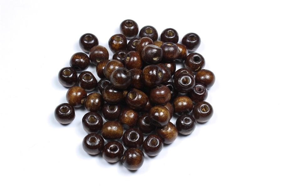 Koyu Kahverengi Ahşap Boncuk 10 mm