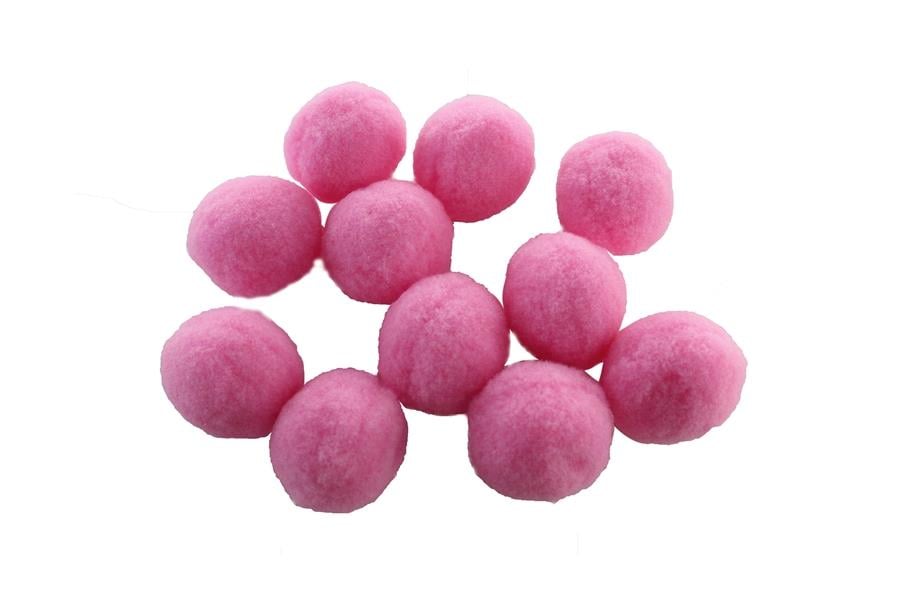 Koyu Pembe Renkli Ponpon