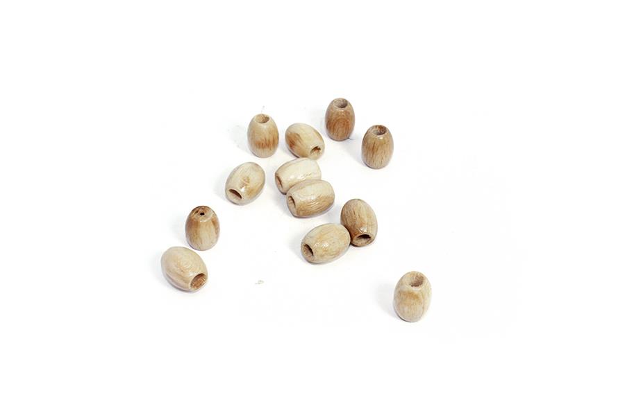Krem Rengi Oval Ahşap Boncuk