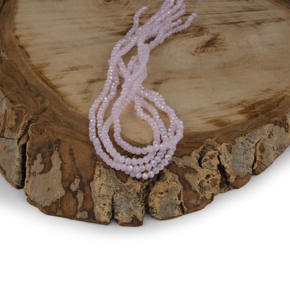 Kristal Boncuk 2 mm Pembe A157