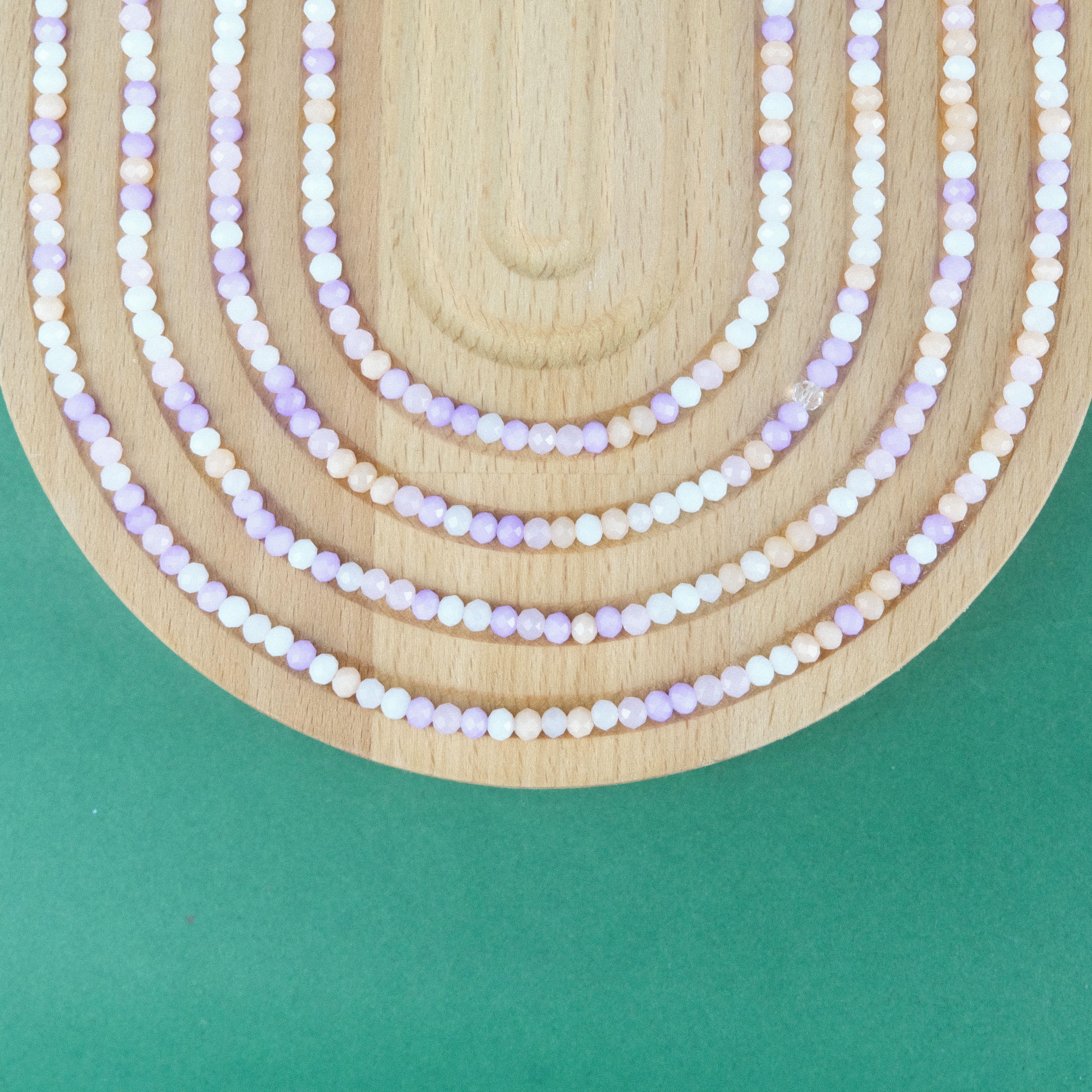 Kristal Boncuk 4 MM Karışık Soft Pembe Tonları