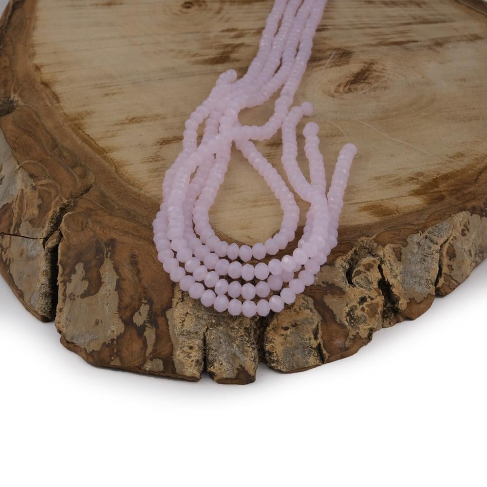 Kristal Boncuk 4 mm Pembe A129