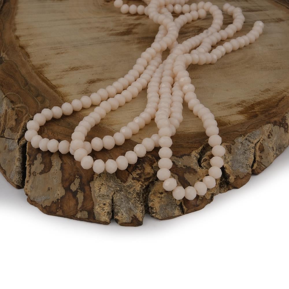 Kristal Boncuk 6 mm Pembe A131