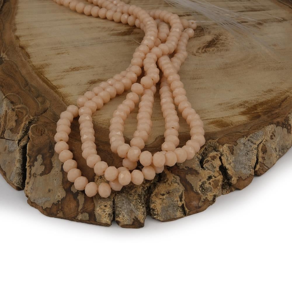 Kristal Boncuk 6 mm Pembe A132