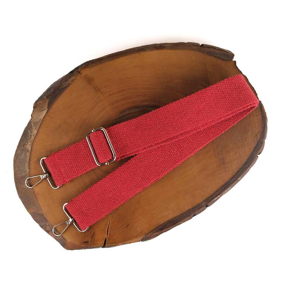 Kumaş Çanta Sapı Ayarlanabilir Çapraz Askı Model - Kırmızı