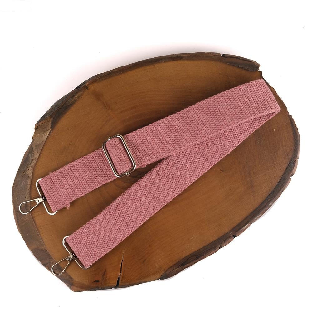 Kumaş Çanta Sapı Ayarlanabilir Çapraz Askı Model - Gül Kurusu